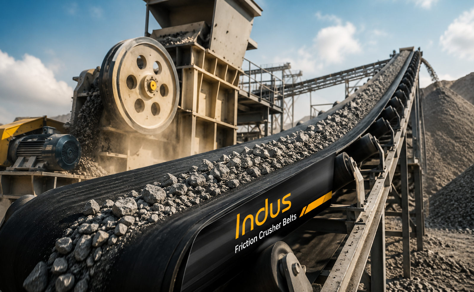 friction crusher plus belts